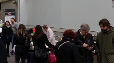 Recollida a Sant Adrià a la Plaça de la Vila 14/2/15